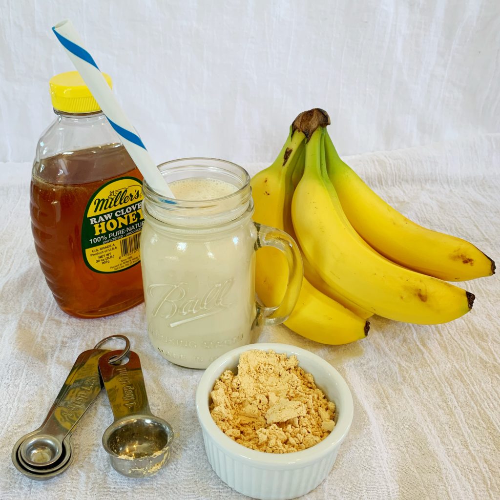 Power protein banana peanut smoothie. The perfect thing to start off your day right and with a touch of nostalgia. 