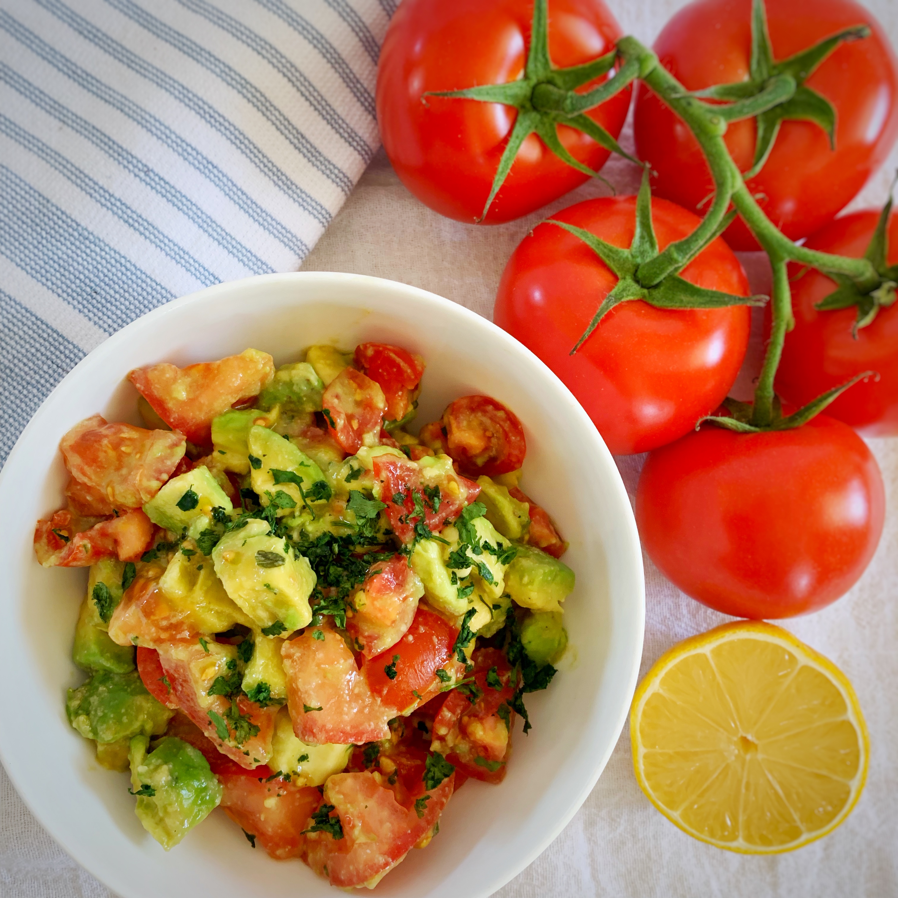 Tomato and avocado salad