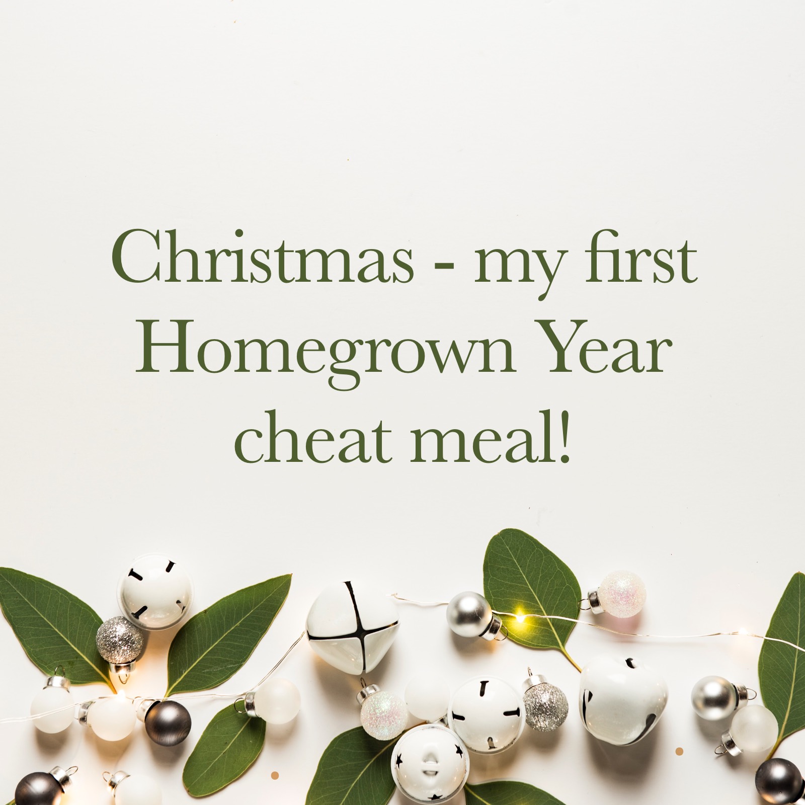 Christmas – my first cheat meal